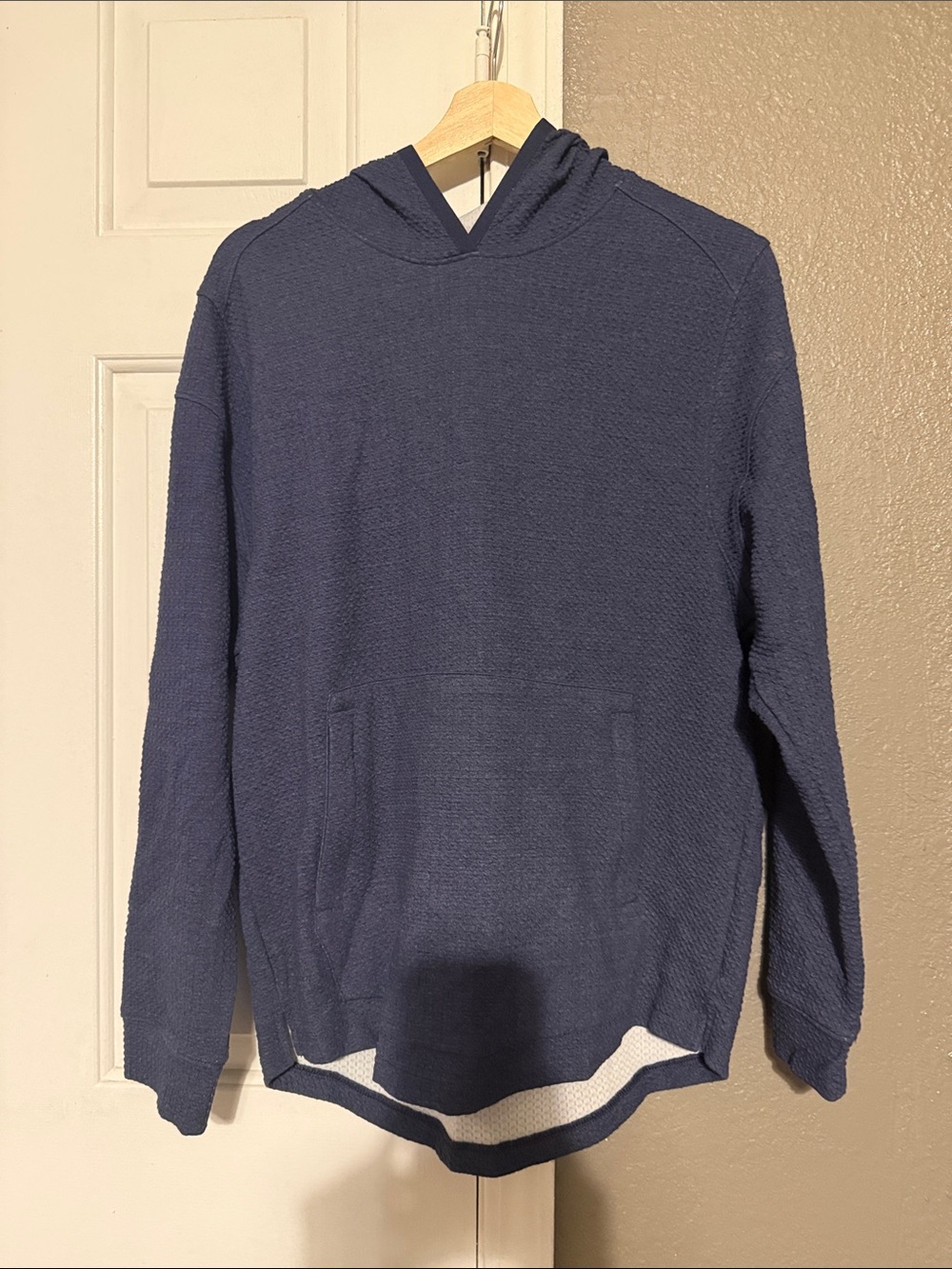all in motion Navy Textured Hooded Pullover